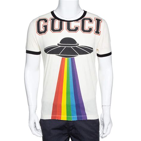 blue gucci shirt rainbow|gucci striped t shirt.